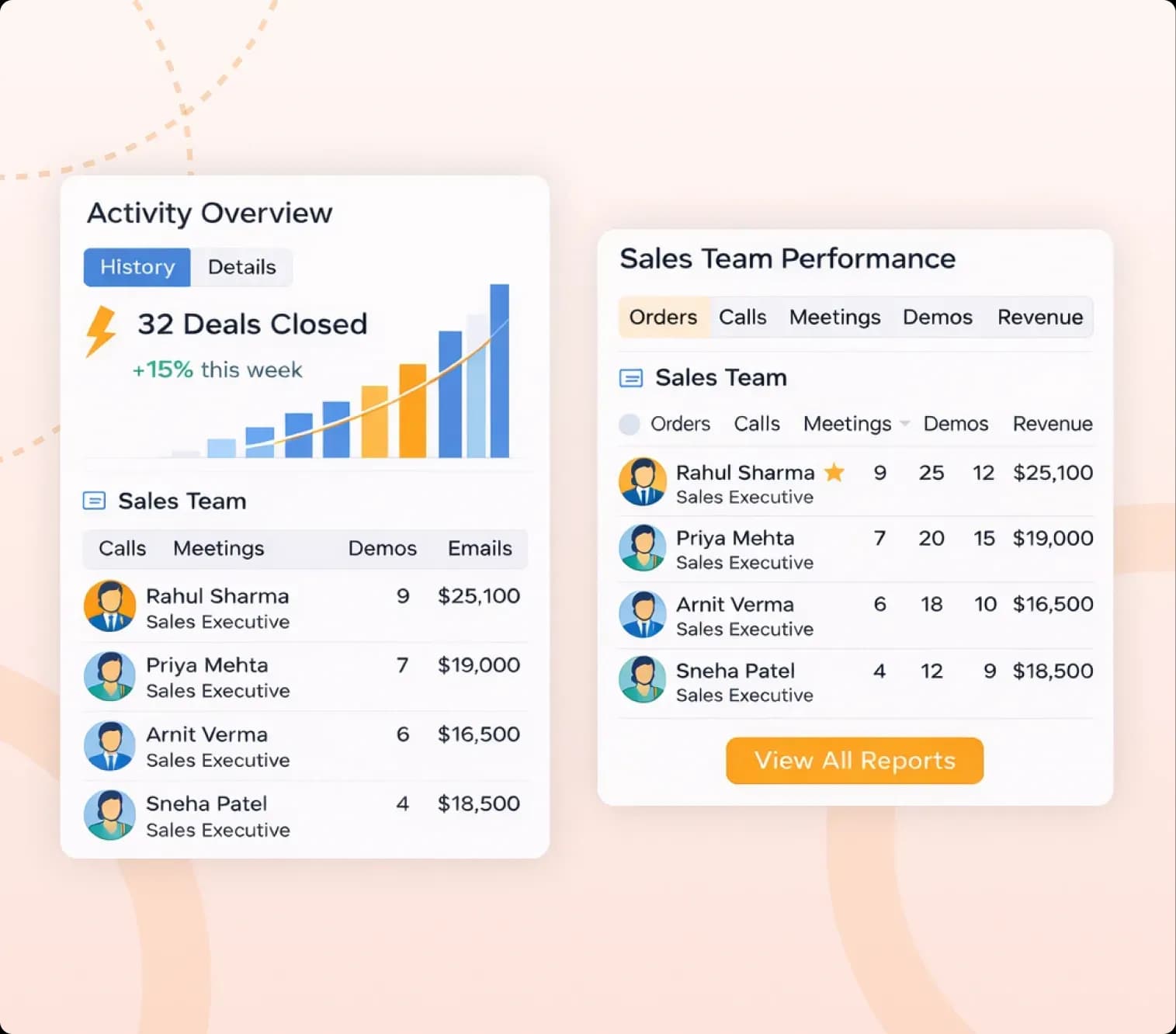 Manage sales team